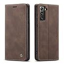 Kowauri Flip Case for Galaxy S21,Leather Wallet Case Classic Design with Card Slot and Magnetic Closure Flip Fold Case for Samsung Galaxy S21 5G 6.2 inch (Coffee)