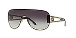 Versace Woman Sunglasses Pale Gold Frame, Light Grey Gradient Dark Blue Lenses, 0MM