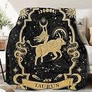 Taurus Gifts for Women, Taurus Zodiac Blanket 60"X50", Witchy Gifts,Taurus Gothic Gifts Taurus Astrology Decor Tarot Moon Constellation Soft Throw Blanket