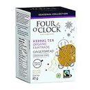 Four O'Clock Gingerbread Herbal Tea Organic Fairtrade, Winter Collection, Kosher, Gluten Free, 15 Teabags