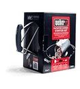 Weber Rapidfire? Barbecue Chimney Starter Set | Aluminium BBQ Fire Starter Set | Charcoal Briquettes and Firelighters Included | Weber Barbecue Accessories (17631)