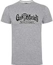 Gas Monkey Garage Biker Mani Mens Gents Grigio T-Shirt Grigio M