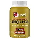 Qunol Ubiquinol CoQ10 200mg Softgels, Powerful Antioxidant for Heart and Vascular Health, Essential for Energy Production, Natural Supplement Active Form of CoQ10, 60ct Softgels
