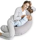 sei Design Nursing pillow pregnancy pillow 170 x 30 cm, filling: tested for harmful substances, 3D fibre balls, Ökotex certified, cover with zip, ideal for on the go