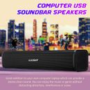 Surround Sound Bar Speaker System USB Wired Subwoofer TV Home Theater PC NEW