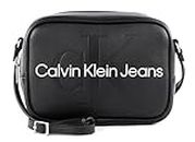 Calvin Klein Jeans Mujer Bolso Bandolera Camera Bag Pequeño, Negro (Black), Talla Única