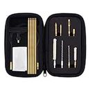 Boosteady .177 Cal & .22 Cal Airgun Cleaning Kit with Cotton Mop Brass Cleaning Rod Nylon Brushes in Zippered Organizer Compact Case
