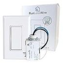 RunLessWire Basic Wireless Light Switch Kit - 1 Receiver, 1 Light Switch - White