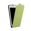 ameego iPhone 5C Funda de Cuero Genuina y Delgada con Tapa hacia Abajo (iPhone 6 6S, Green)