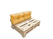 chilly pilley Pallet Cushion Waterproof Pallet Support Pallet Cushion Pallet Furniture Garden Cushion Waterproof Water-repellent Many Sizes And Colors (Back Cushion 120 X 40. Yellow)