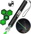 Cowjag Long Range Green Laser Pointer, 2000 Metres Laser Pointer High Power Pen, Green Lazer Pointer Rechargeable for Hiking, Cat Laser Toy USB Charge(Green Light)