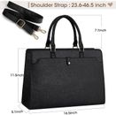 Laptop Tote Bag for Women 15.6 Inch Leather Work Bag Waterproof Briefcase Office