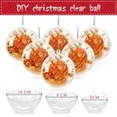 240X Clear Plastic Balls Christmas Baubles Sphere Fillable Xmas Tree Ornament