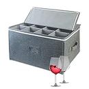 Boczif Weinglas-Aufbewahrungskoffer, Stemware-Aufbewahrungsboxen mit Trennwänden, Glaswaren-Aufbewahrungsbehälter für Weißweingläser, Champagnerflöten, Kristall, Trinkgeschirr