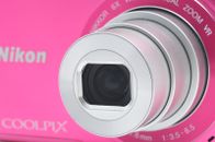 EXCELENTE COMO NUEVA Cámara Digital Nikon COOLPIX S3300 Rosa Fresa 6x Zoom 16,0 MP JAPÓN
