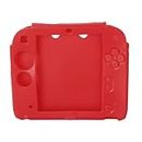 perfk Silikon Schutzhülle Schutztasche für Nintendo 2DS Cover, Schüzende vor Kratzern, Staub und Stöße, Farbwahl - Rot