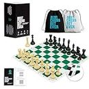 Best Chess Set Ever Quadruple Weighted XL Tournament Style Chess Set with Exclusive Chess Strategy Guide — 20” x 20” Silicone Board + Extra Heavy Staunton Chess Pieces
