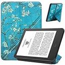 VOVIPO Case for Kindle 2022 6 inch,Slim Fit Stand Cover with Auto Sleep/Wake Function for 6" Amazon All-New Kindle(11th Generation - 2022 Release)-Apricot Flower