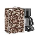 Jndtueit Coffee Theme Coffee Machine Cover Premium Universal, Cap Small Appliances Parts & Accessories, Brown Fingerprint Protection