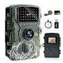 Flintronic Trail Camera, 1080HD 16MP Wildlife Camera with Night Vision, IP66 Waterproof 90° Wide-Angle Hunting Camera, Game Camera with 39PCS No Glow Infrared LEDs for Outdoor Wildlife Monitoring