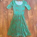 Lularoe Dresses | Lularoe Nicole Dress | Color: Green | Size: Xs