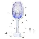 Bissell Mosquito Racket Mosquito Killer Bat with UV Light Lamp | Made in India 1200mAh Long Lasting Lithium-ion Rechargeable Battery Lithium Cleaner (White)