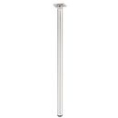Wagner Classic Retro 12117001 Furniture Leg / Table Leg / Furniture Foot Diameter 30 x 700 mm, Integrated Mounting Plate 60 x 60 mm, Internal Thread Diameter 10 mm, Brushed Stainless Steel Look
