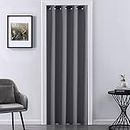 Doorway Curtain Privacy,Portable Door Cover Curtain,Sound Proof Winter Summer Heat Blocking Insulated Thermal Grommet Blackout Curtains for Bedroom,80 Inch Length,Dark Grey