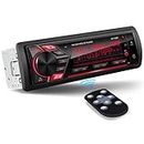 Single Din Car Radio Receiver - Bluetooth Car Stereo System - Mechless Digital Media MP3 Player with AM FM Dual USB SD AUX Built-in Mic Wireless Remote Control