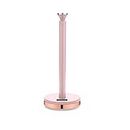 Tower T826133PNK Cavaletto Towel Pole Kitchen Roll Holder with Soft Underliner, Marshmallow Pink and Rose Gold