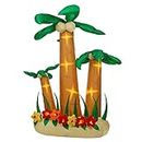Set of "3 LIGHT-UP AIRBLOWN INFLATABLE PALM TREES" 240 cm - indoor & outdoor use -