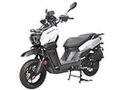 HHH Tank 150 Moped Gas Scooter 150cc Motorcycle Automatic Adult Bike with 12" Aluminum Wheels (White)