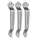 KeyUnity KA23 Clip da tasca per trasporto profondo, clip da tasca a 3 fori di ricambio per coltello e multiutensile, acciaio inossidabile, confezione da 3