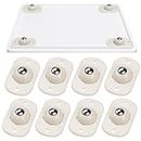 Self Adhesive Mini Caster Wheels, 360° Swivel Universal Wheel, Small Roller Ball Casters Bearing, Sticky Pulley for Kitchen Appliances, Trash Can, Storage Box, Small Furniture (White - 8 Pcs)