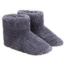 MYADDICTION Winter Electric USB Warmer Foot Plush Heated Warm Slipper Home Shoe grey Clothing, Shoes & Accessories | Womens Shoes | Slippers