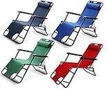 MASTANO Folding Camping Reclining Chairs,Portable Zero Gravity Chair, Outdoor Lounge Chairs, Patio Outdoor Pool Beach Lawn Recliner (Multi Color) (Pack of 1)