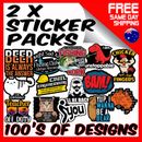 2 x Funny Stickers - Car Bumper window caravan truck ute laptop Sticker