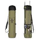 Wowelife Fishing Rod Carrier Fishing Reel Organizer Pole Storage Bag for Fishing and Traveling,A Gift for Family Father, Daughter and Friends (Green)