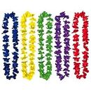 Partysanthe Lei Garland For Hawaiian Party Or Pool Party 6 Pcs Assorted, 18 CM