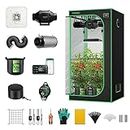 VIVOSUN GIY Smart Grow Tent System 2.7x2.7, WiFi-Integrated Grow Tent Kit, with Automate Ventilation and Circulation, Schedule Full Spectrum 150W LED Grow Light, and GrowHub E42A Controller