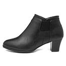 Cushion Walk Ivy Women Black Heeled Ankle Boot - Size 6 UK - Black