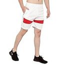 DIA A DIA Mens Regular Sports Shorts (White, 34)