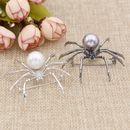 Broche de 5 cm con cuentas de perlas de araña alfiler aleación joyería moda ropa accesorios regalo