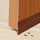 RANUR Silicone Self Adhesive Door Bottom Sealing Strip Guard For Home Door Protector For Home From Dust, Insects, Waterproof, Soundproof Door Seal, Door Air Blocker 1 Meter (1 Meter, Brown)