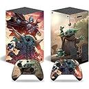 Cool Xbox Series X Skin Set，Fashion Protector Wrap Cover Protective Faceplate Full Set Compatible with Xbox Series X Console and Controller Skins