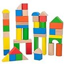 WOOMAX -Cube 100 blocs de bois, (Colorbaby 40993)