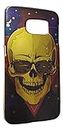 Golden Skull Printed Hard Plastic Back Case Cover for Samsung Galaxy S6 - Stylish and Protective Phone Case with Precise Cutouts