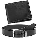 HORNBULL Leather Maddison Black Wallet For Men | Wallet And Belt Combo | Gift Set For Men Bw104118
