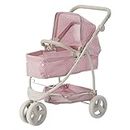 Olivia's Little World - Polka Dots Princess 2-in-1 Baby Doll Stroller - Pink/Gray, Doll Pram (OL-00009)