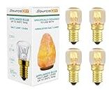 Salt Lamp Bulbs 15w E14 (Pack of 4) for Oven <300°C, Fridge, Multipurpose Pygmy Appliance SES Incandescent dimmable Bulbs